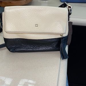 Kate Spade Black and Cream crossbody purse